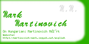 mark martinovich business card